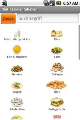 Diät Kalorientabellen android App screenshot 1